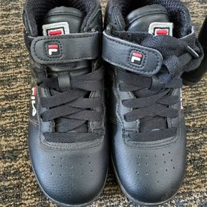 Children's Black Fila High Tops